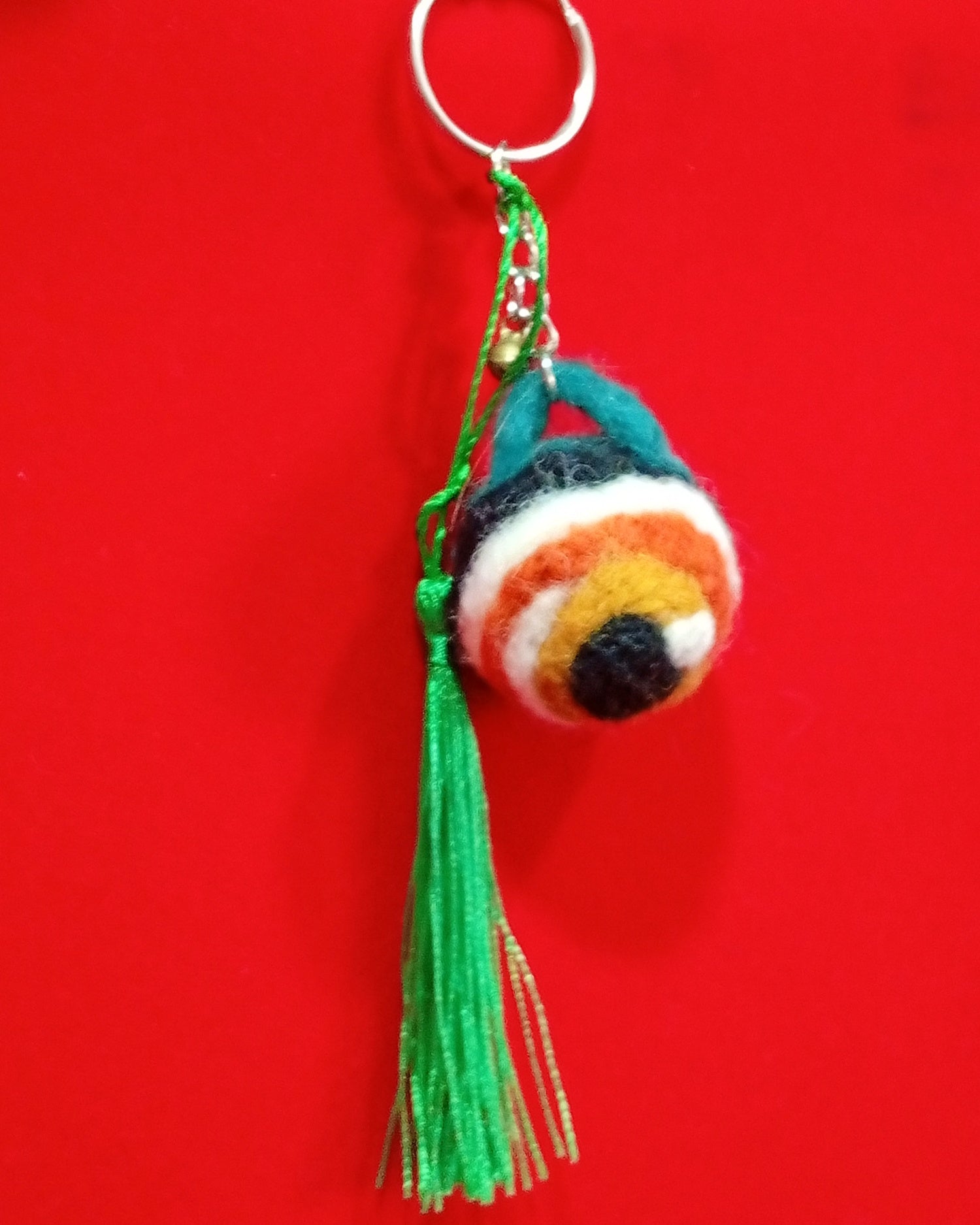 PORTE CLES "OEIL DE GEAI"